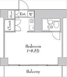 豊和ビル ワンルームの間取図画像