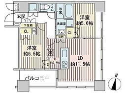 間取図画像 2LDK