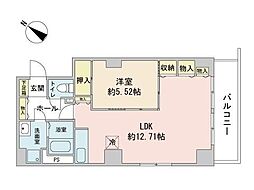 レジデンスカープ札幌 1LDKの間取図画像