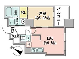 S-FORT北大前 1LDKの間取図画像
