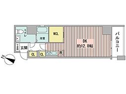 TEADA北4条 1Kの間取図画像