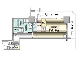 PRIMEURBAN札幌リバーフロント ワンルームの間取図画像