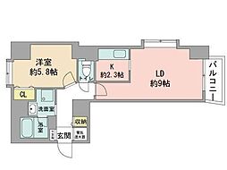 アルテシア 1LDKの間取図画像
