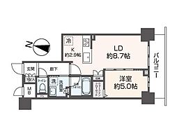 札幌市中央区北三条西12丁目マンション 1LDKの間取図画像