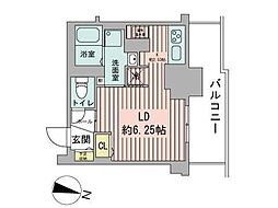 パシフィックタワー札幌 1Kの間取図画像