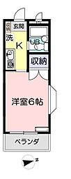 サンライズトミタ 1Kの間取図画像