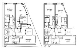 ME PLACE 上平間 1Kの間取図画像