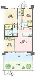 レジェイド辻堂東海岸シー-サイドヴィラ 3LDKの間取図画像