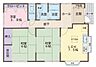 間取り：生活動線の良い平屋住宅。LDKを中心に和室2部屋が並ぶ落ち着いた間取りで、家族の気配を感じながらゆったり暮らせます。収納も充実し、床の間付きの和室など和の趣を感じる住まいです。