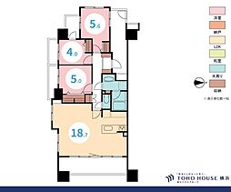 ヨコハマオールパークスザ・フォレストL棟 3LDKの間取図画像