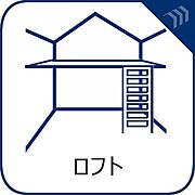 【ロフト】　「もう一部屋ある」ようなスペースの有効活用、収納場所として活用できます。