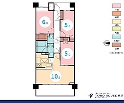 レアシス港北ブライトプレイス 3LDKの間取図画像