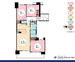 クリオ綱島十番館 3LDKの間取図画像