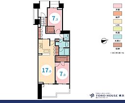 グランドメゾン東戸塚3番館 2LDKの間取図画像