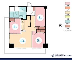 ダイアパレス鶴見第2 3LDKの間取図画像