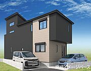 訪れる人の記憶に残るスタイリッシュな邸宅。（パースはイメージのため実際と色柄が異なる場合があります）