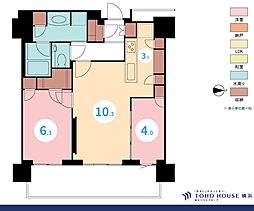 ザ・ヨコハマフロントタワー 2LDKの間取図画像