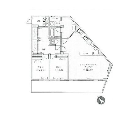 2LDK 間取り
