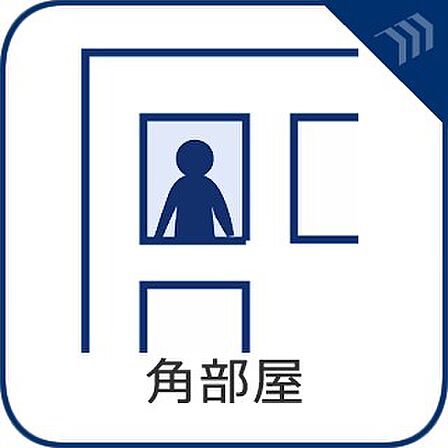 【角部屋】 角部屋につき陽当り・通風良好です。