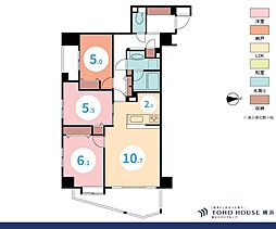 エグゼプリュート大師駅前 2SLDKの間取図画像