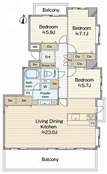 間取図画像 3LDK