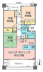 ディークラディア川口戸塚 3LDKの間取図画像