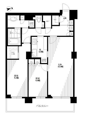 間取り パークコート神楽坂 4階/-