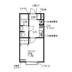 メゾン富士 1Kの間取図画像