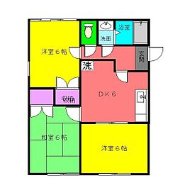 サンクリスタルパート1 3DKの間取図画像