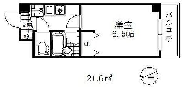 ハイム　ラ・メール ｜兵庫県神戸市東灘区住吉宮町５丁目(賃貸マンション1K・4階・21.60㎡)の写真 その2