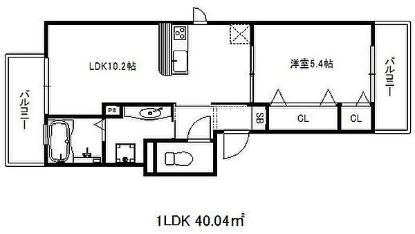 ウエストフィールド ｜兵庫県神戸市中央区神若通５丁目(賃貸アパート1LDK・2階・40.04㎡)の写真 その2