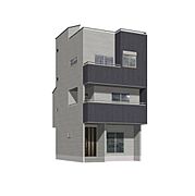 （外観パース）2026年6月完成予定！閑静な住宅街に佇む全1棟！LDK15.8帖の2SLDK！解放感あふれる屋上バルコニー付き。最新設備完備！