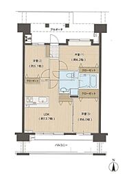 コスモシティ戸田グランキューブ 3LDKの間取図画像