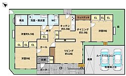 高台　佐土原町上田島の平家住宅　水害ハザードマップ外