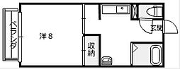 ジュネス21 1Kの間取図画像