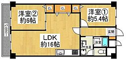 パークハイツ千島 2LDKの間取図画像