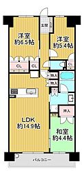 大阪ベイレジデンス 3LDKの間取図画像