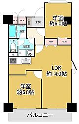 ノバカネイチ堂ケ芝 2LDKの間取図画像
