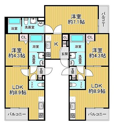 間取り：1LD...
