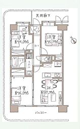ライオンズプラザ稲毛海岸 3LDKの間取図画像