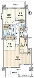 ガーデンプラザ新検見川11番館 3LDKの間取図画像