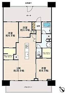 間取り：専有面積81.18平米　バルコニー面積16.40平米