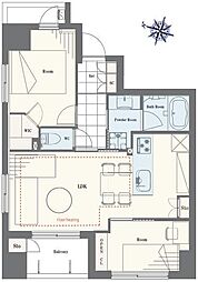 本郷パーク・ホームズ 2LDKの間取図画像