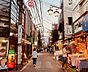 その他：長原駅　商店街で買い物してご帰宅
