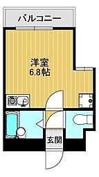 エレガンス17 ワンルームの間取図画像