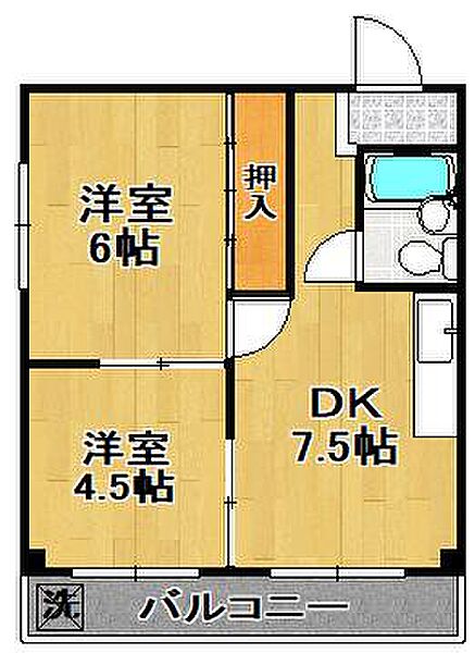 アミニティ吉永 ｜大阪府大阪市大正区泉尾３丁目(賃貸マンション2DK・6階・38.00㎡)の写真 その2