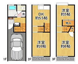 平野区喜連5丁目貸家  ｜ 大阪府大阪市平野区喜連５丁目（賃貸一戸建3DK・--・59.58㎡） その2