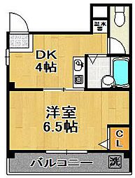 ワンウッドハイツ 1DKの間取図画像