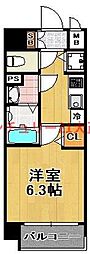 アドバンス大阪ドーム前アヴェニール 1Kの間取図画像