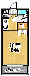 Continental大正 1Kの間取図画像